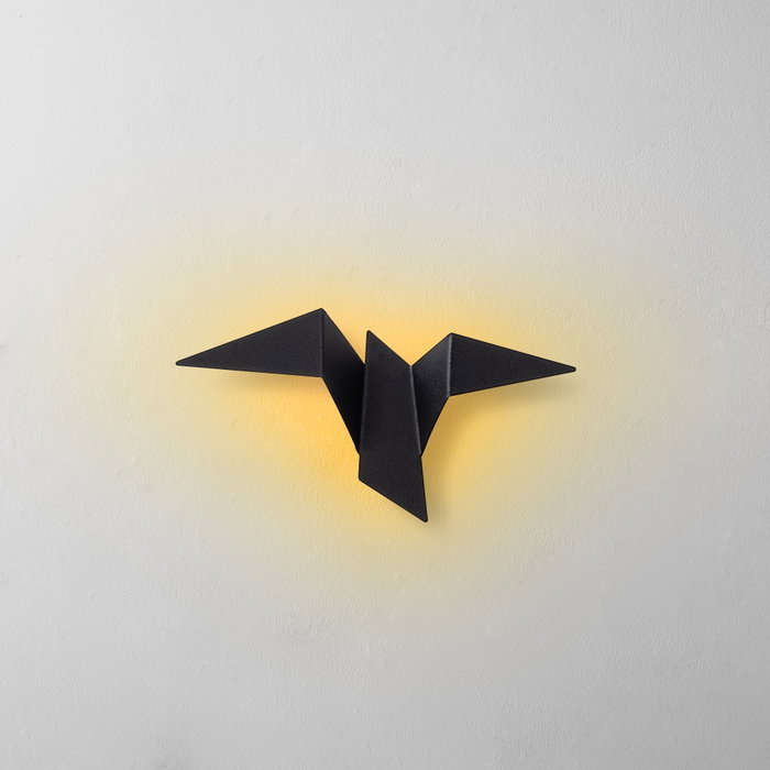 Opviq Lámpara de pared de metal negra con LED 1W Opviq Lámpara de pared de metal negra con LED 1W